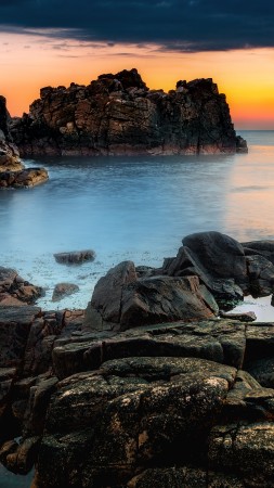 Hovs Hallar, 4k, HD wallpaper, 5k, Sweden, beach, sea, ocean, water, sunset, sunrise, clouds, sky (vertical)