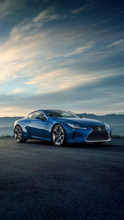 Lexus LC 500h EU-spec, Geneva Auto Show 2016, sport car, Hybrid, blue (vertical)