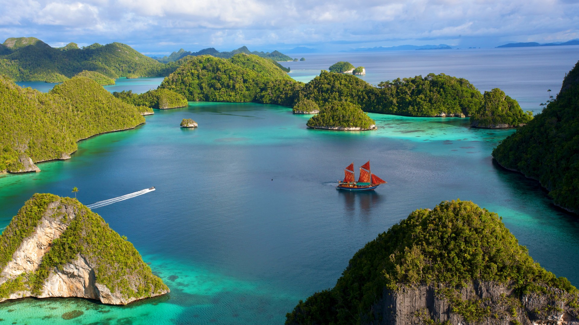 Danau Toba, 4k, HD wallpaper, Indonesia, sailing ship, rocks, sea, ocean, lake, water, sea, clouds, nature (horizontal)