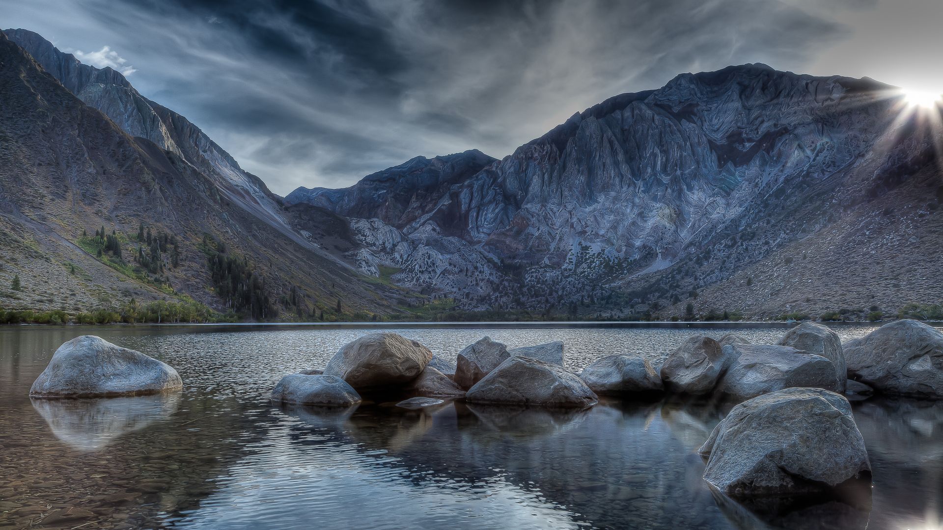 Convict Lake, Mount Morriso, California, 4k (horizontal)