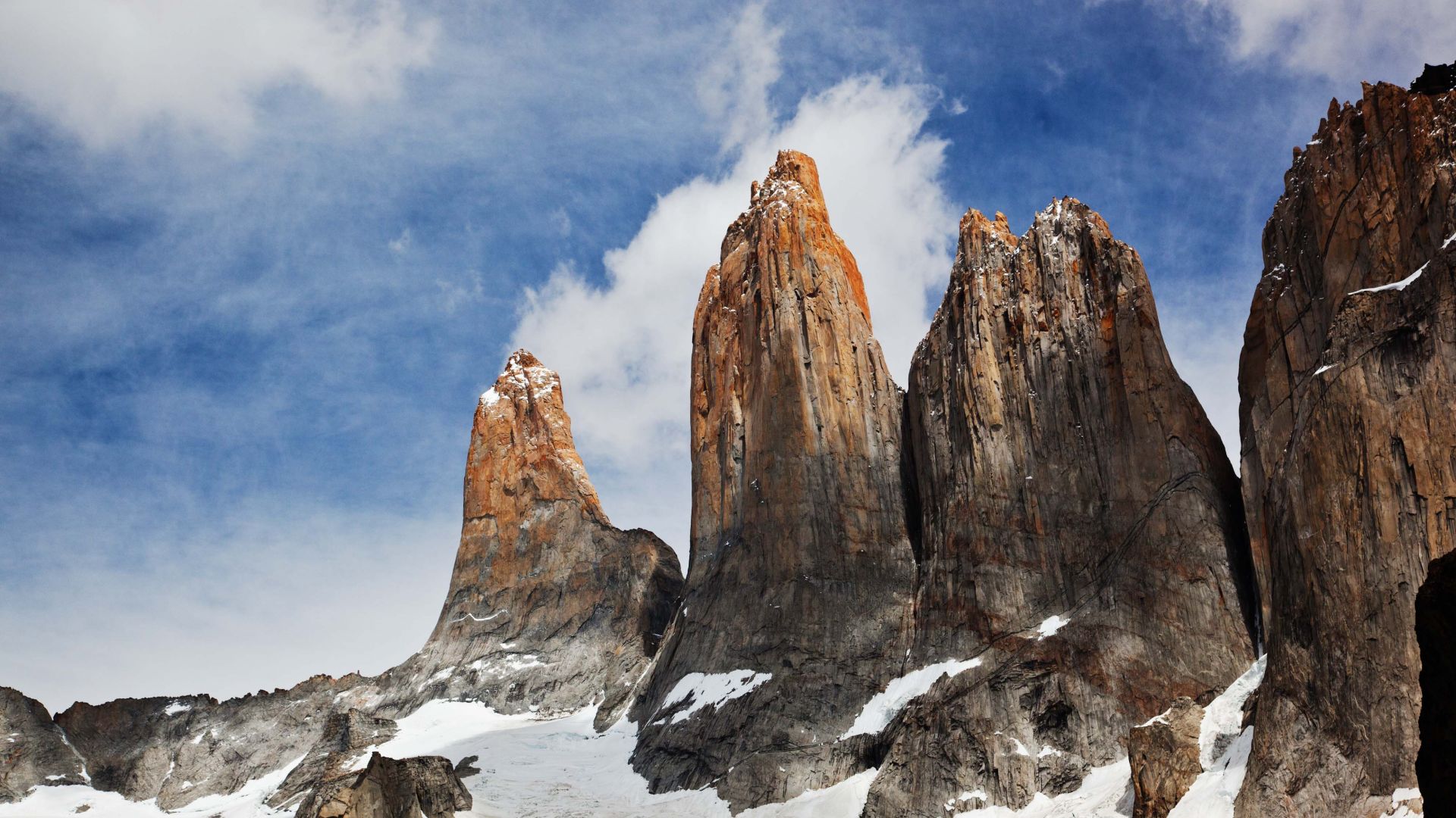 Torres del Paine, Chile, sky, mountains, 4k (horizontal)