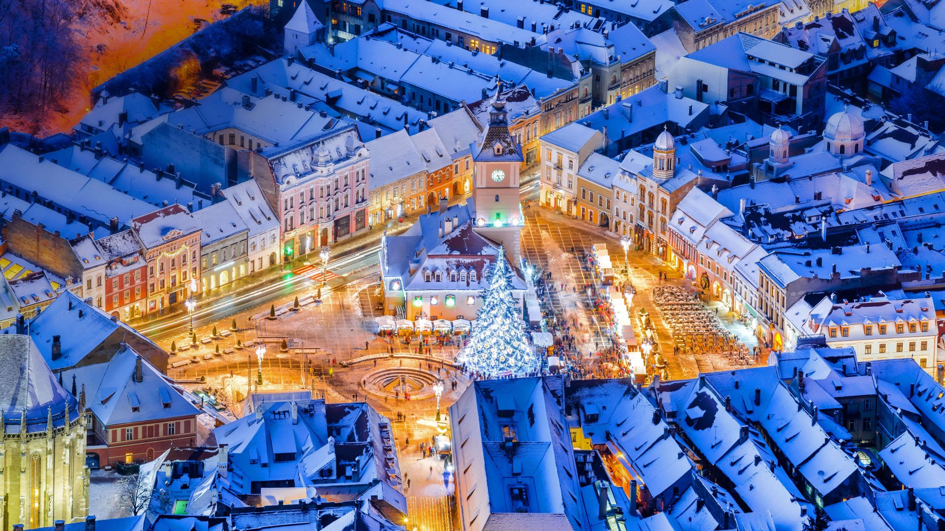 Christmas, Braşov, Romania, winter, snow, 5K (horizontal)