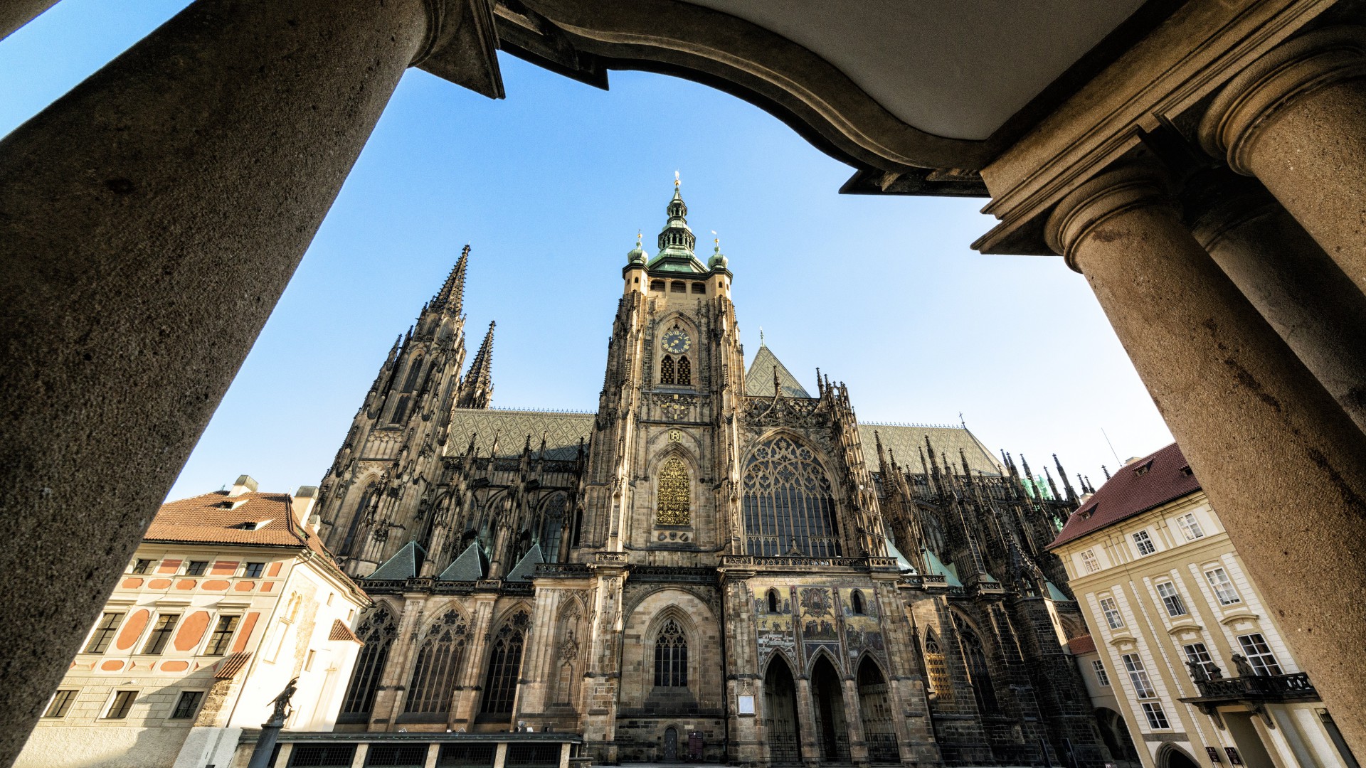 Cathedral of St Vitus, Prague, Castle, Czech Republic, travel, exterior, Gothic, Tours (horizontal)