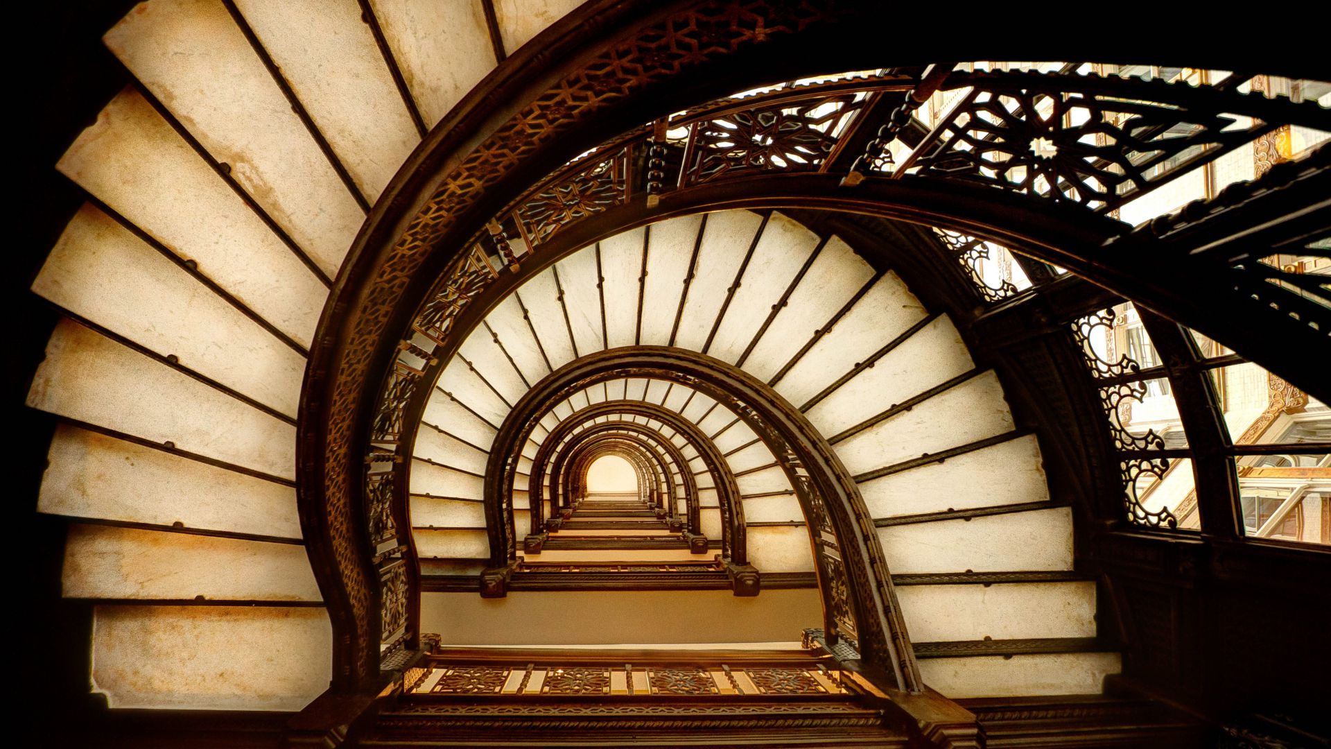 black and white stairs, Tourism, Travel (horizontal)