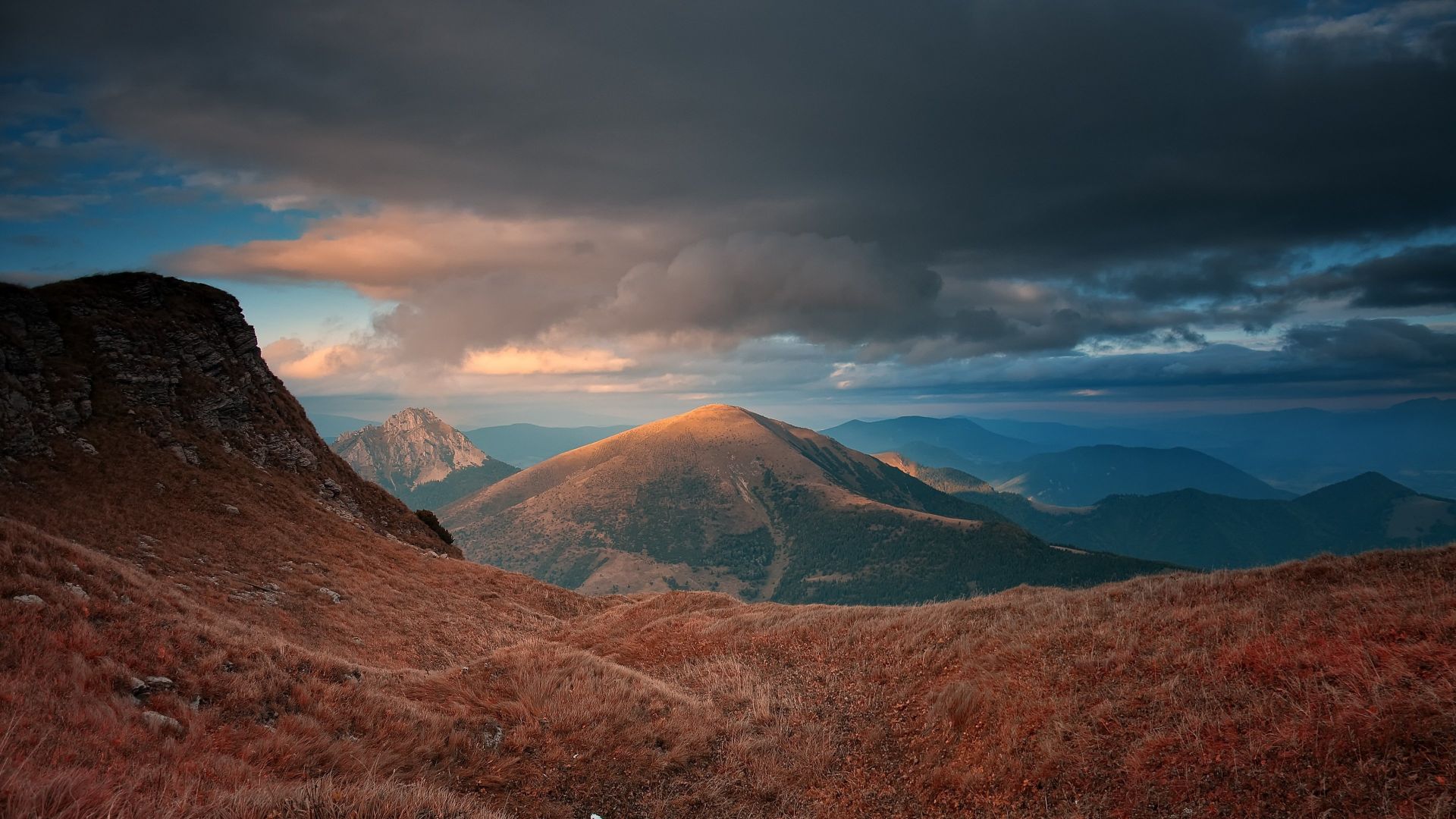 Carpathian Mountains, 4k, 5k wallpaper, Ukraine, Europe, travel, tourism, landscape, sunset (horizontal)