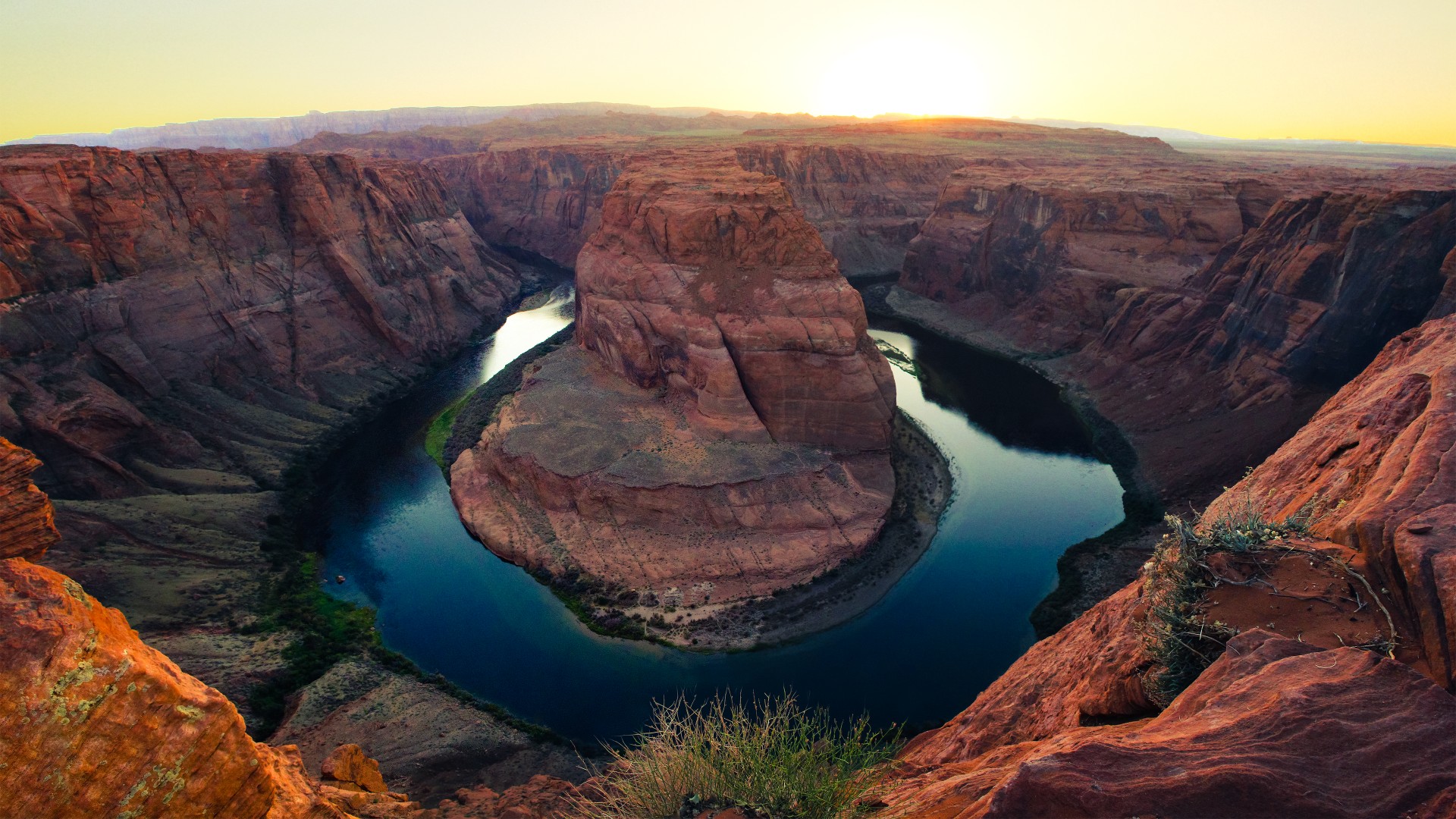 Horseshoe Bend, 4k, HD wallpaper, Paige, Arizona, lake, golden canyon, clear sky (horizontal)