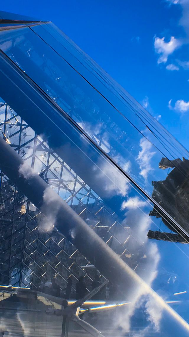 Louvre museum, Paris, Europe, 5k (vertical)