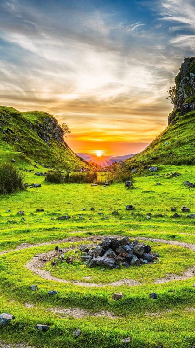 Fairy Glen, Isle of Skye, Scotland, Europe, nature, 4k (vertical)