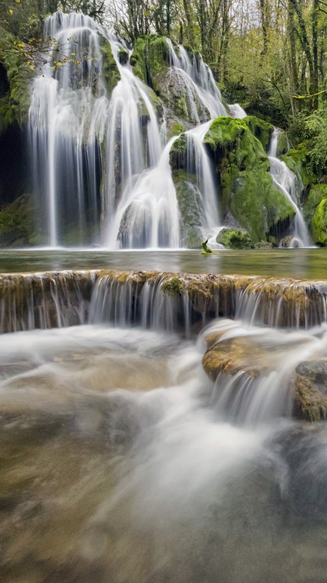 Waterfall, Europe, 4K (vertical)