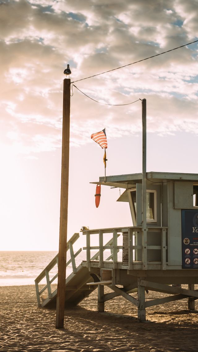 Los Angeles, beach, USA, 5K (vertical)