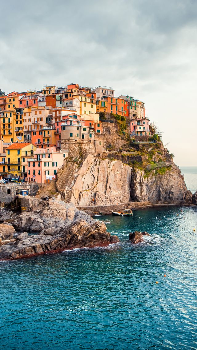 Manarola, Italy, Tourism, Travel (vertical)