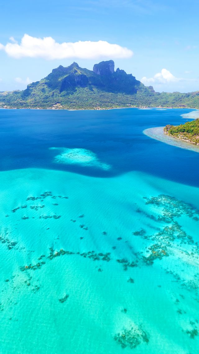 Bora-Bora, 4k, HD wallpaper, France, Best Beaches in the World, ocean, sea, island (vertical)