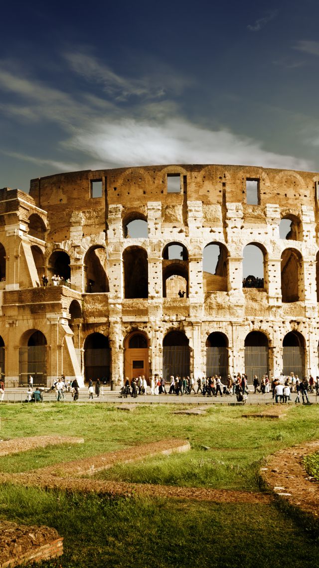 Colosseum, Rome, Italy, travel, tourism (vertical)