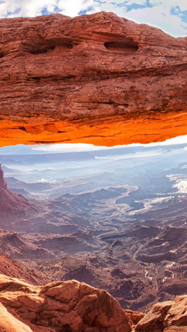 Mesa Arch, 4k, 5k wallpaper, canyon lands, Utah, USA, tourism, travel (vertical)