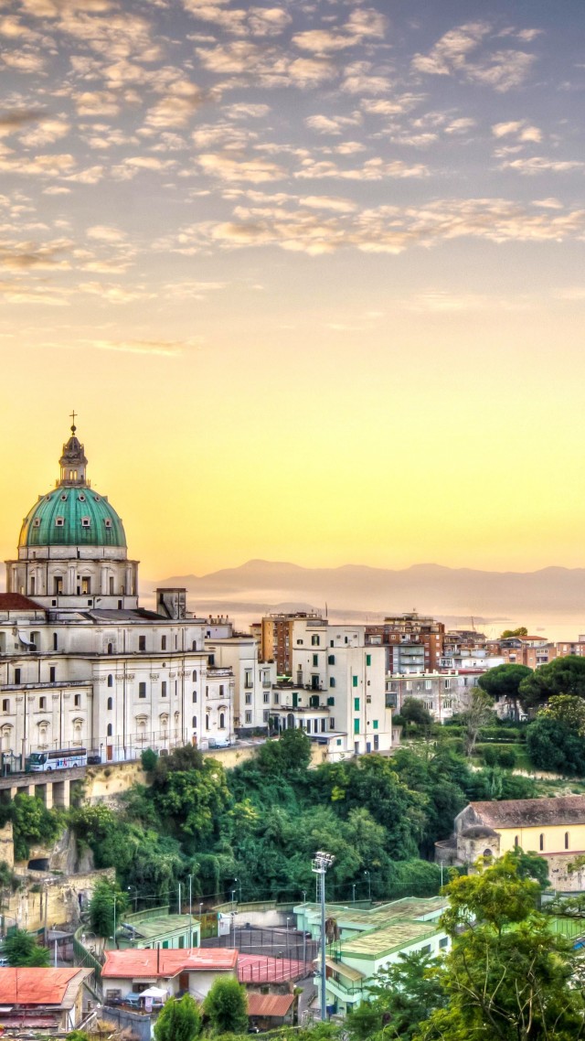 Italy, naples, napoli, city, sky, clouds, hotel, travel (vertical)